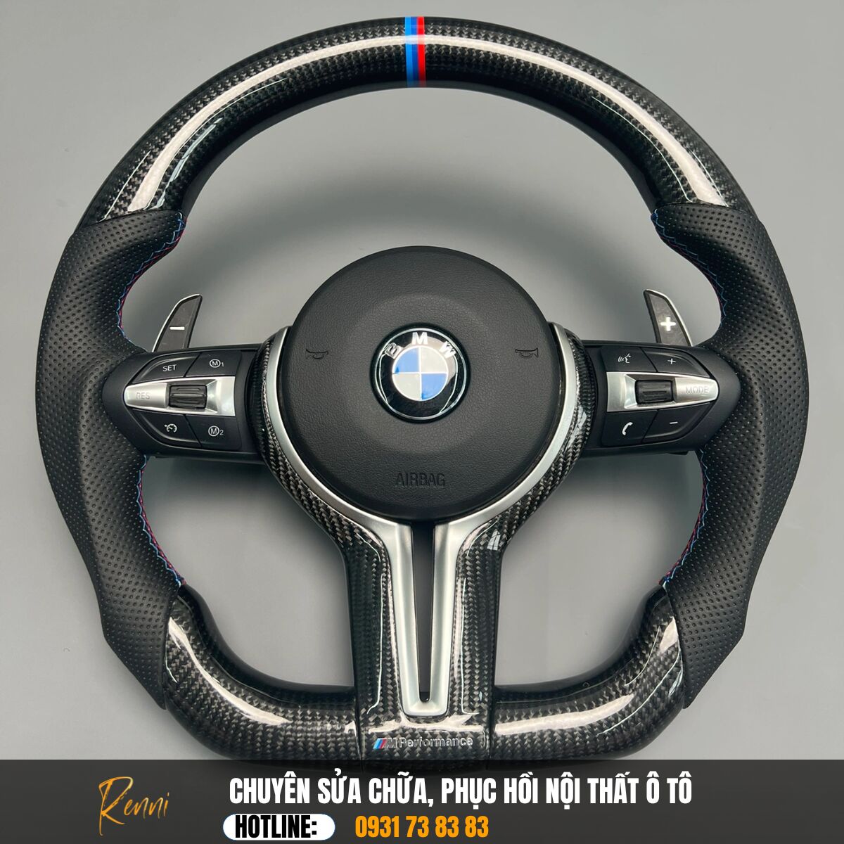 Độ Vô Lăng Carbon Fiber 