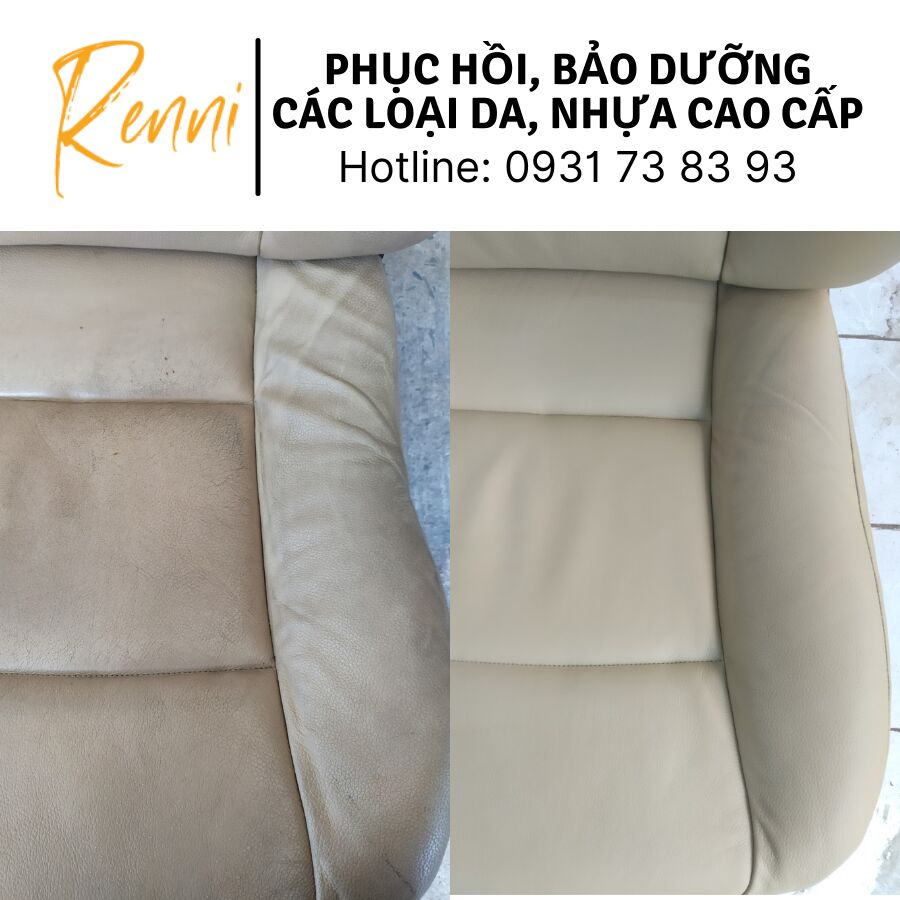 Sửa chữa phục hồi ghế da oto tại trung tâm chăm sóc