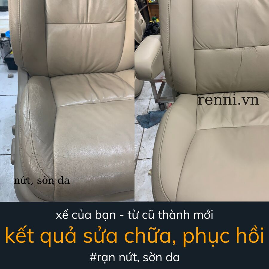 Phục hồi ghế da ô tô bị sờn da