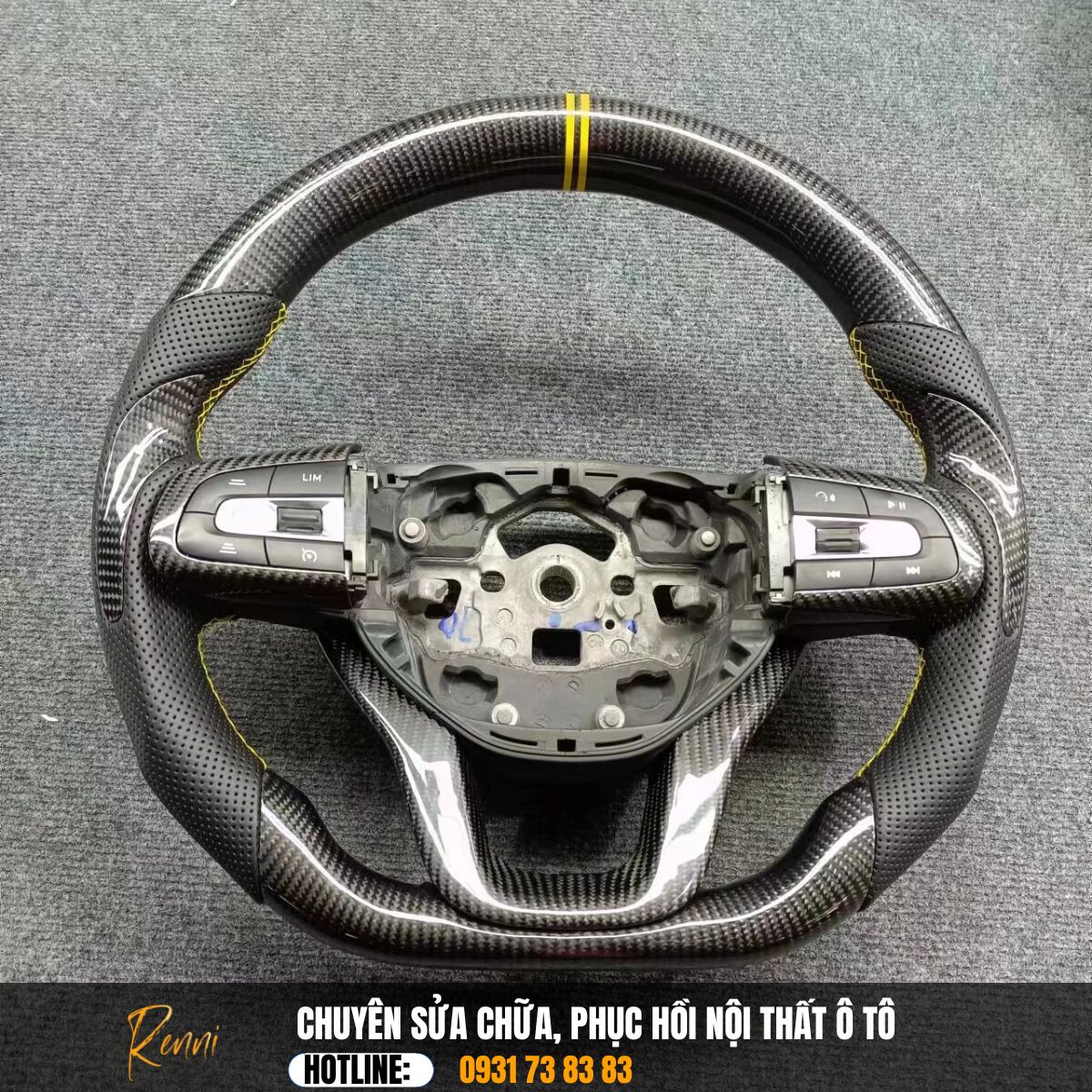 Độ Vô Lăng Carbon Fiber 