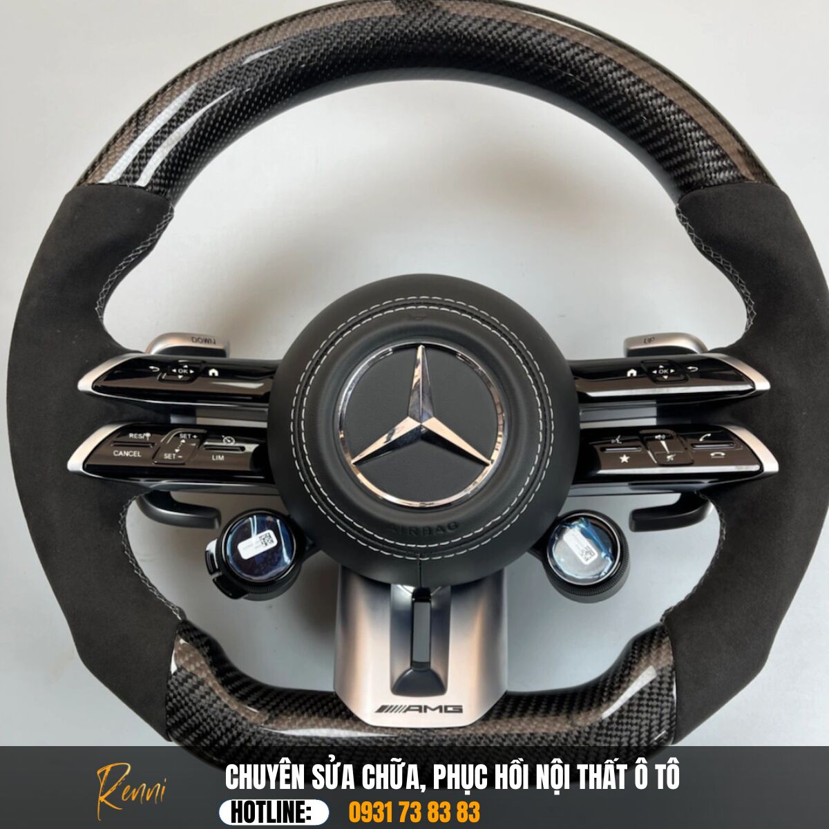 Độ Vô Lăng Carbon Fiber 