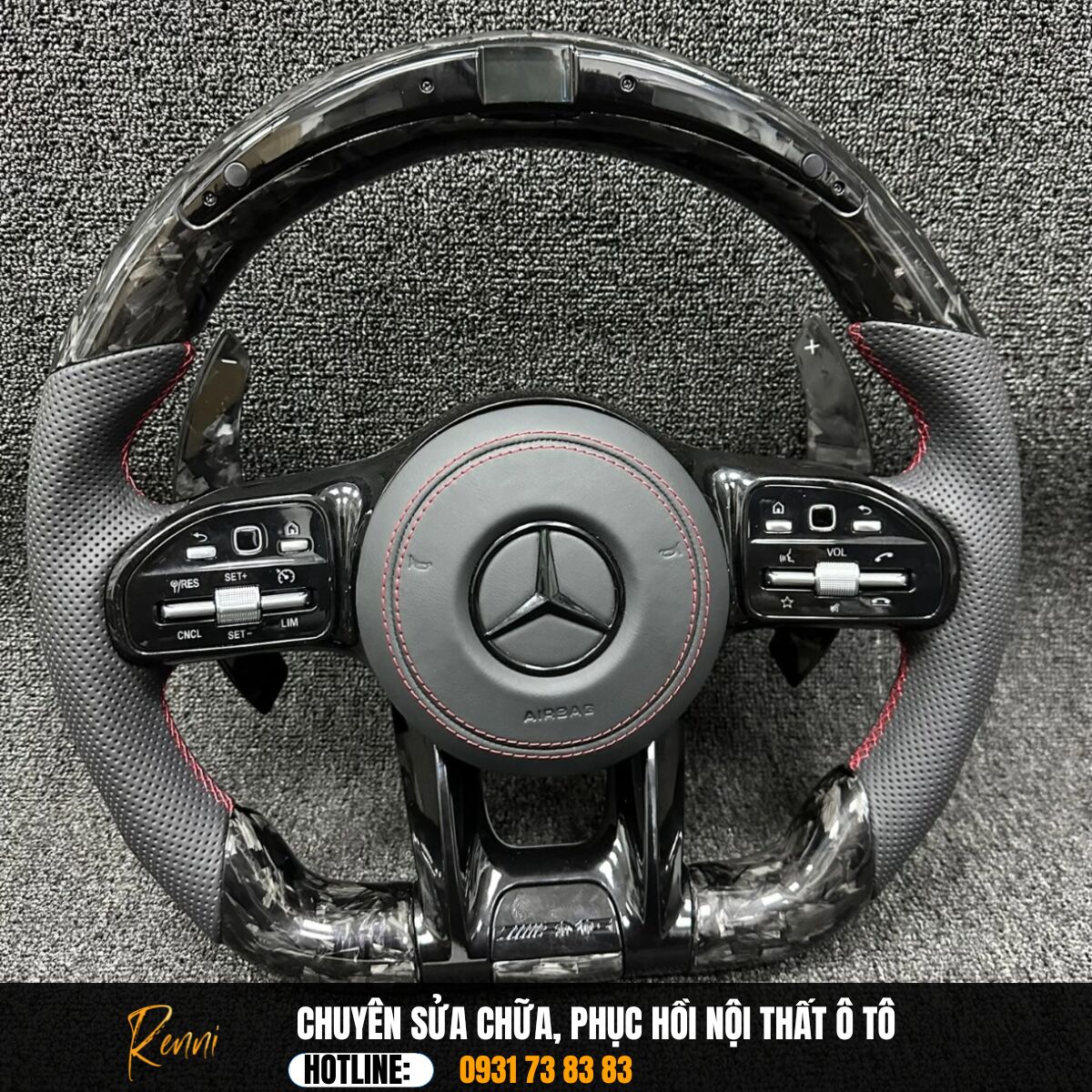 Độ Vô Lăng Carbon Fiber 