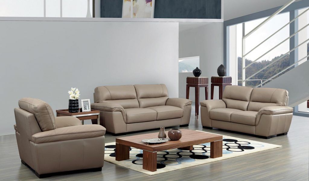 Vẻ đẹp của sofa da thật khi được trưng bày phòng khách