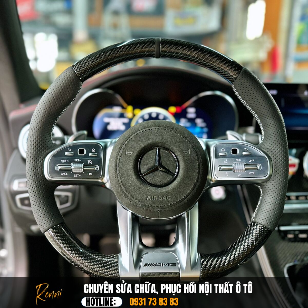Độ Vô Lăng Carbon Fiber 