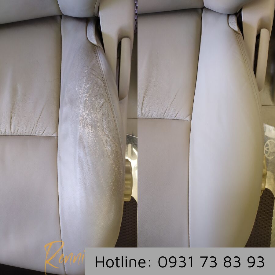 Phục hồi ghế da bị bong tróc, nứt nẻ tại Renni