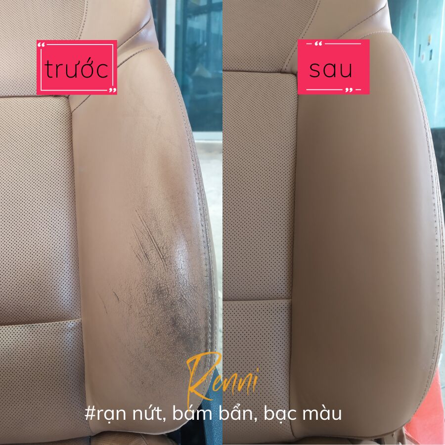 Mép ghế da ô tô rạn nứt, bac màu sau khi được sơn ghế da ô tô