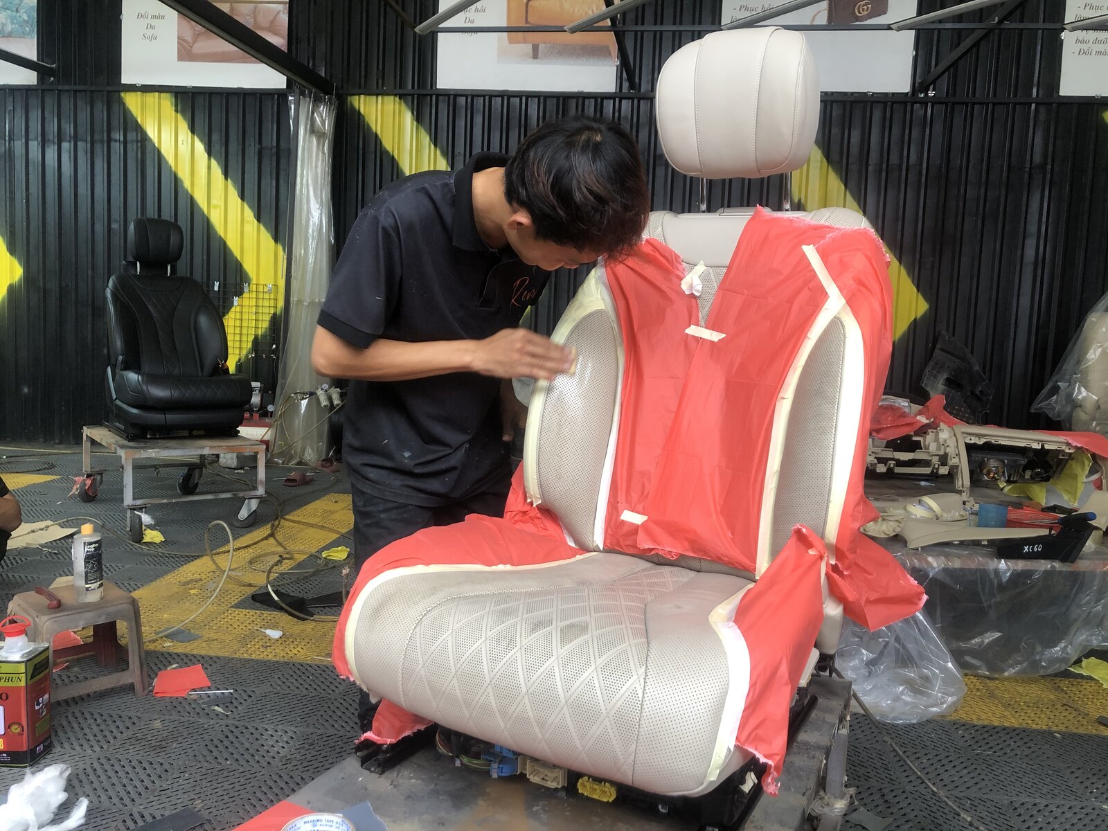 Car Leather Seat Painting