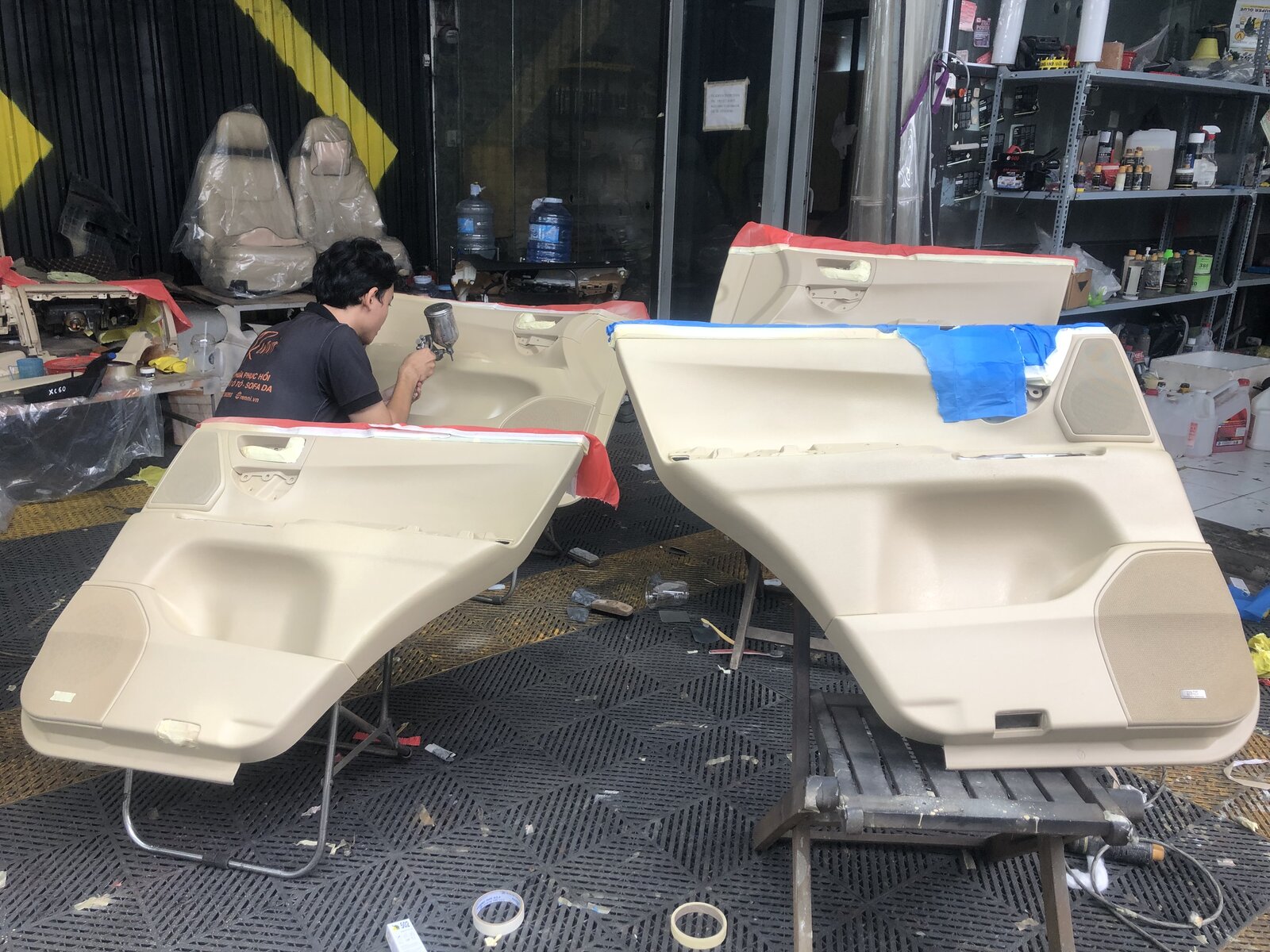 Car Leather Seat Painting