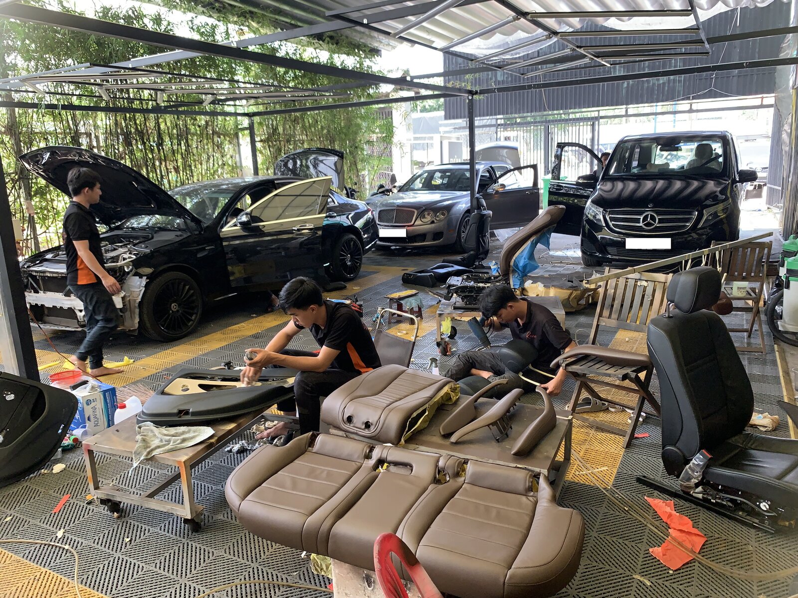 Car Leather Seat Painting